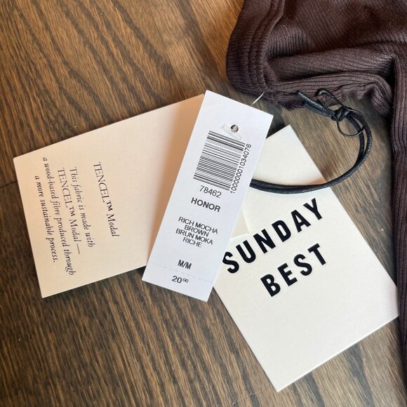 NWT - Aritzia Sunday Best Honor Tank - Rich Mocha Brown - Size Medium - Picture 3 of 3